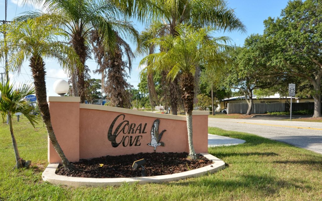 Coral Cove in Sarasota Entrance Sign