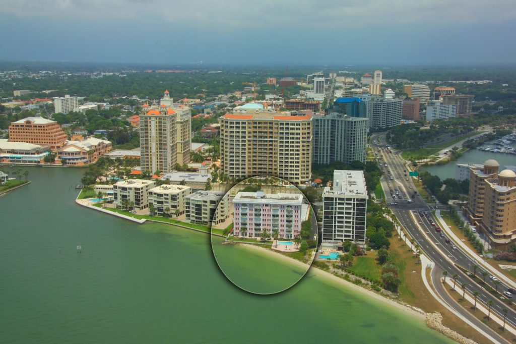 Le Chateau in Sarasota Condos Aerial