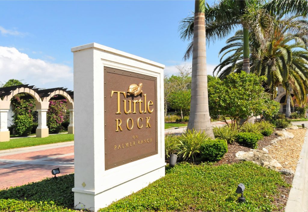 Turtle Rock on Palmer Ranch Entrance Sign