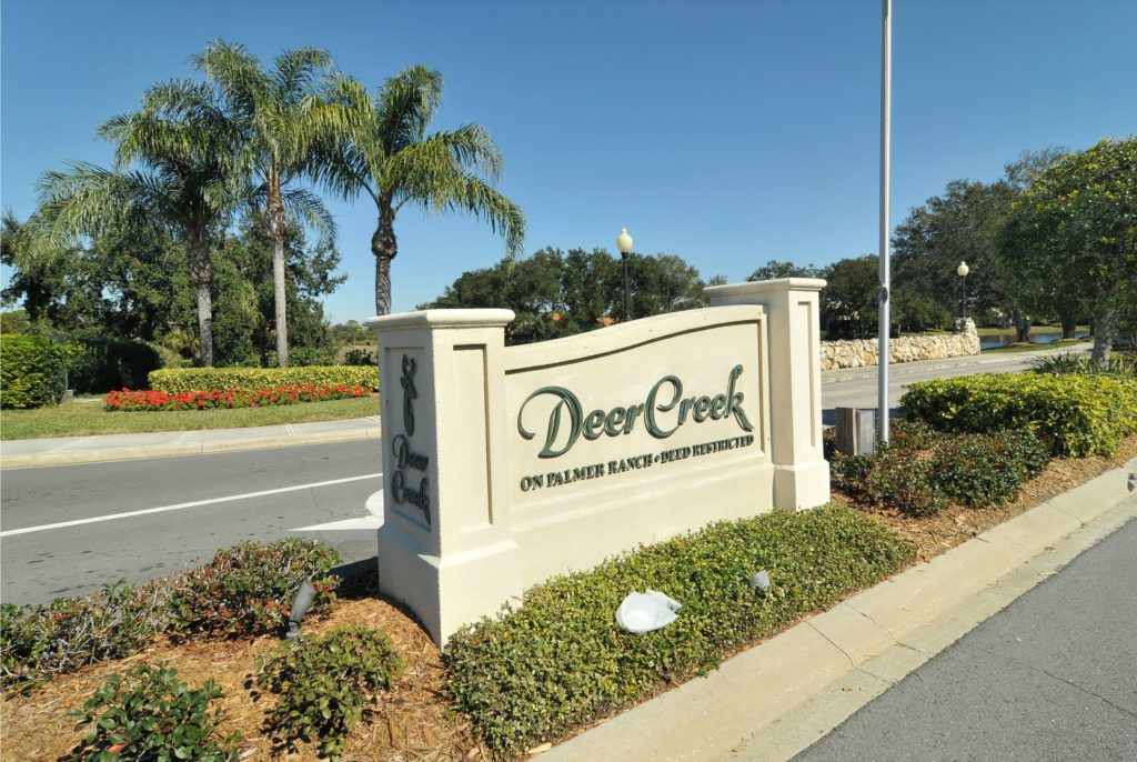 Deer Creek on Palmer Ranch Entrance Sign