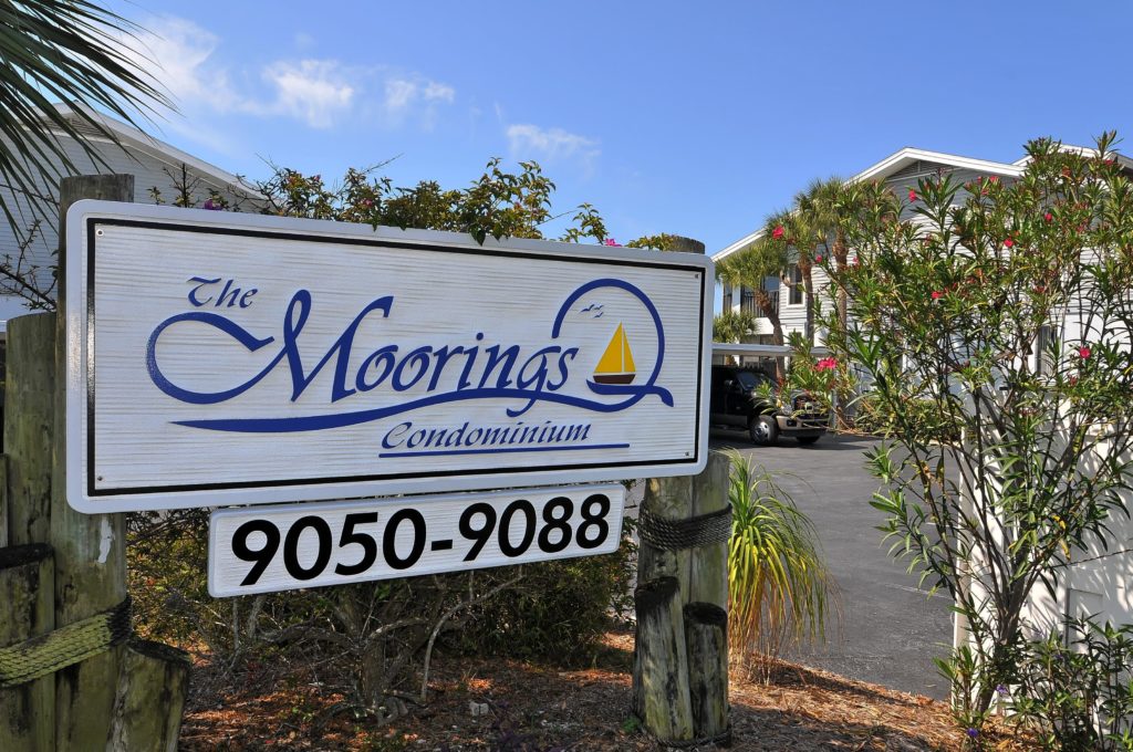 The Moorings in Siesta Key Entrance Sign