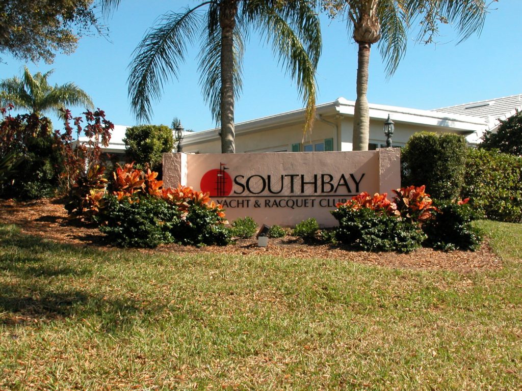 Southbay Yacht & Racquet Club in Osprey Entrance Sign