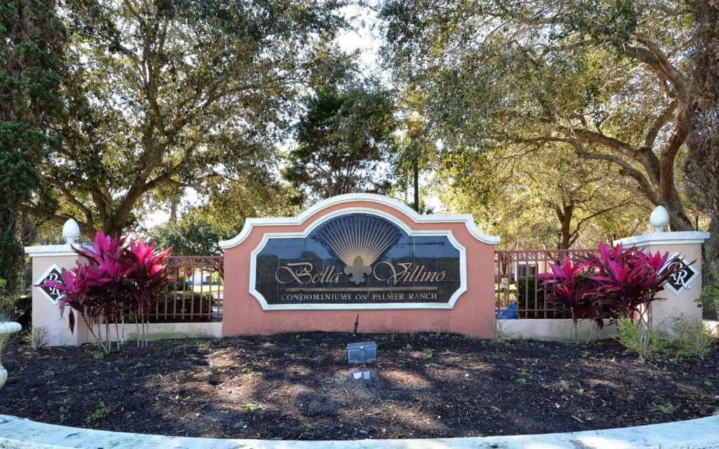 Bella Villino in Palmer Ranch Front Entrance