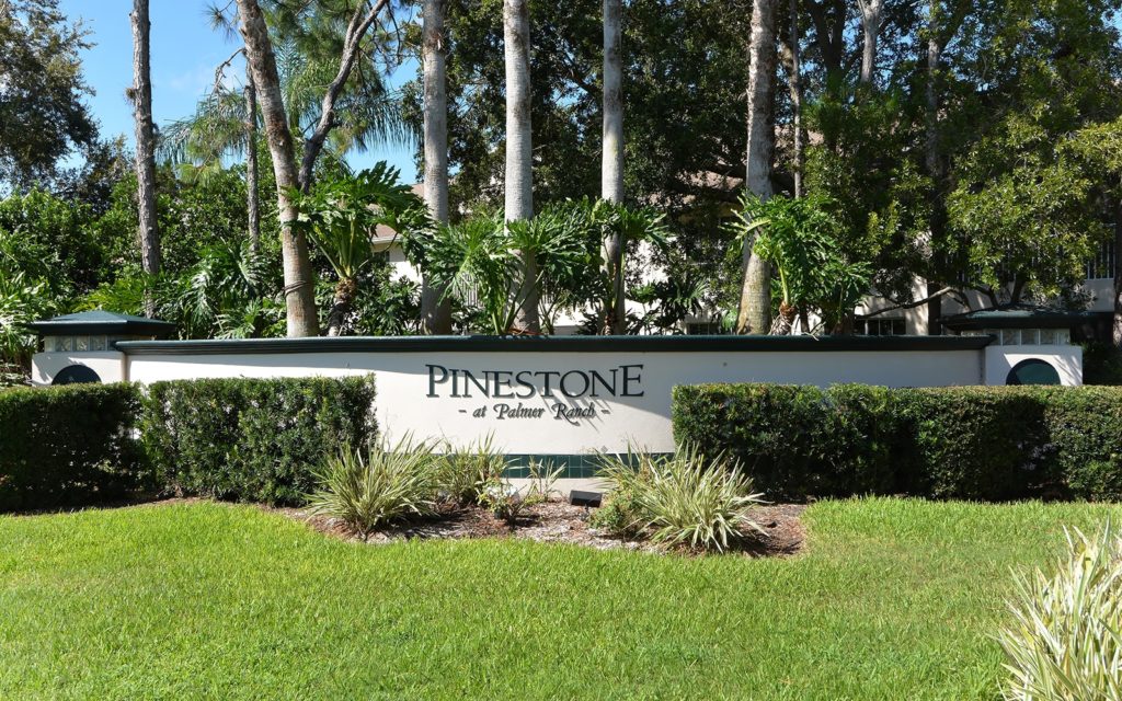 Pinestone in Palmer Ranch Entrance Sign